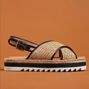 NWOT SCHUTZ Aiyana platform slingback sandal black